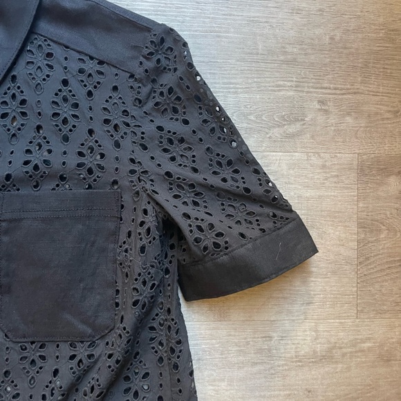 Veronica Beard Rafaela Eyelet Cotton Shirt Dress size 6 - Picture 5 of 8